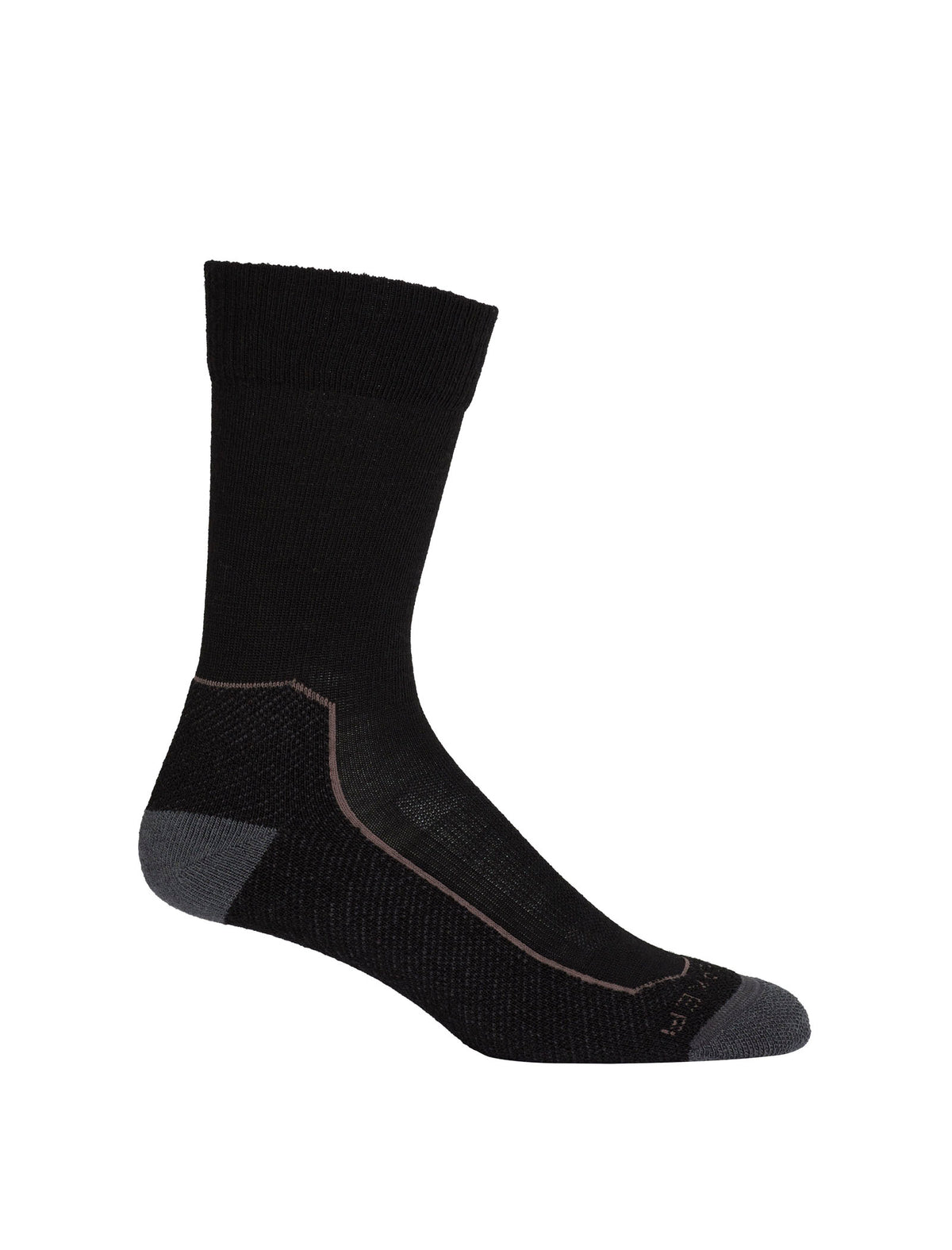 Men’s Merino Hike+ Light Crew Socks Black/Mink - 1