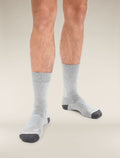 Men’s Merino Hike+ Heavy Crew Socks Blizzard Heather/Snow - 1