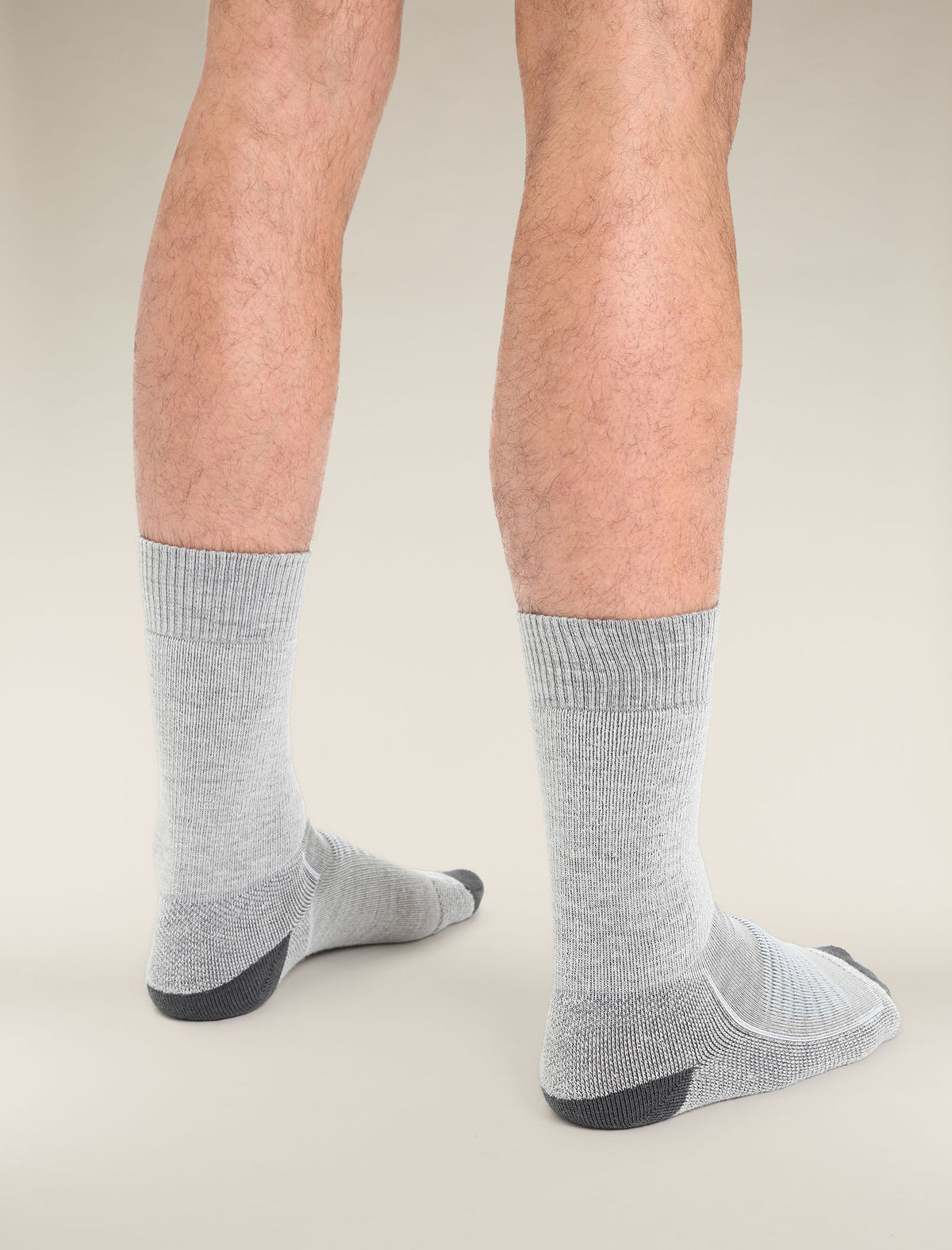 Men’s Merino Hike+ Heavy Crew Socks Blizzard Heather/Snow - 2