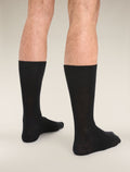 Men’s Merino Lifestyle Fine Gauge Crew Socks Black - 2