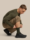 Men's Merino Lifestyle Fine Gauge Crew Socks Dark Loden - 4