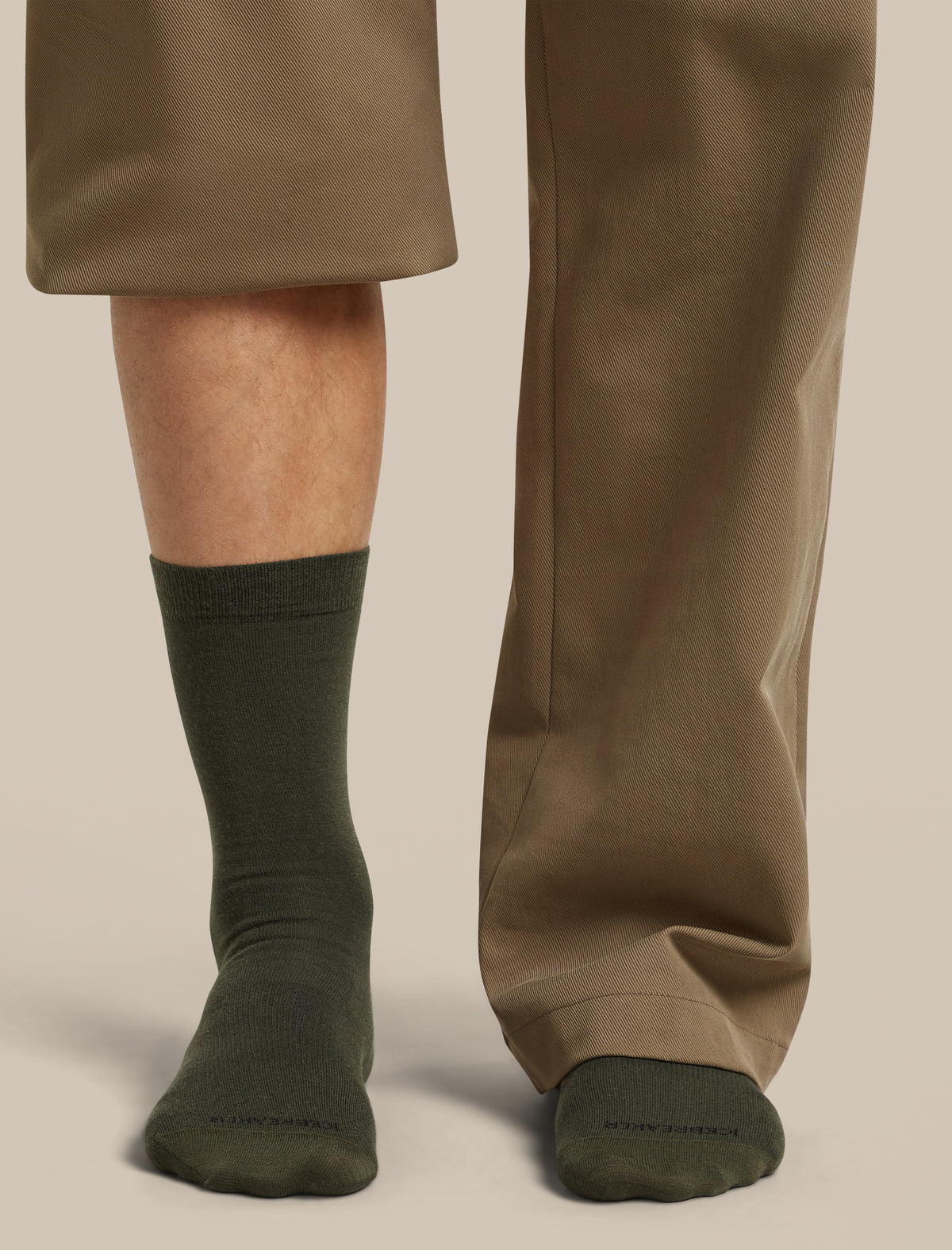 Men's Merino Lifestyle Fine Gauge Crew Socks Dark Loden - 2