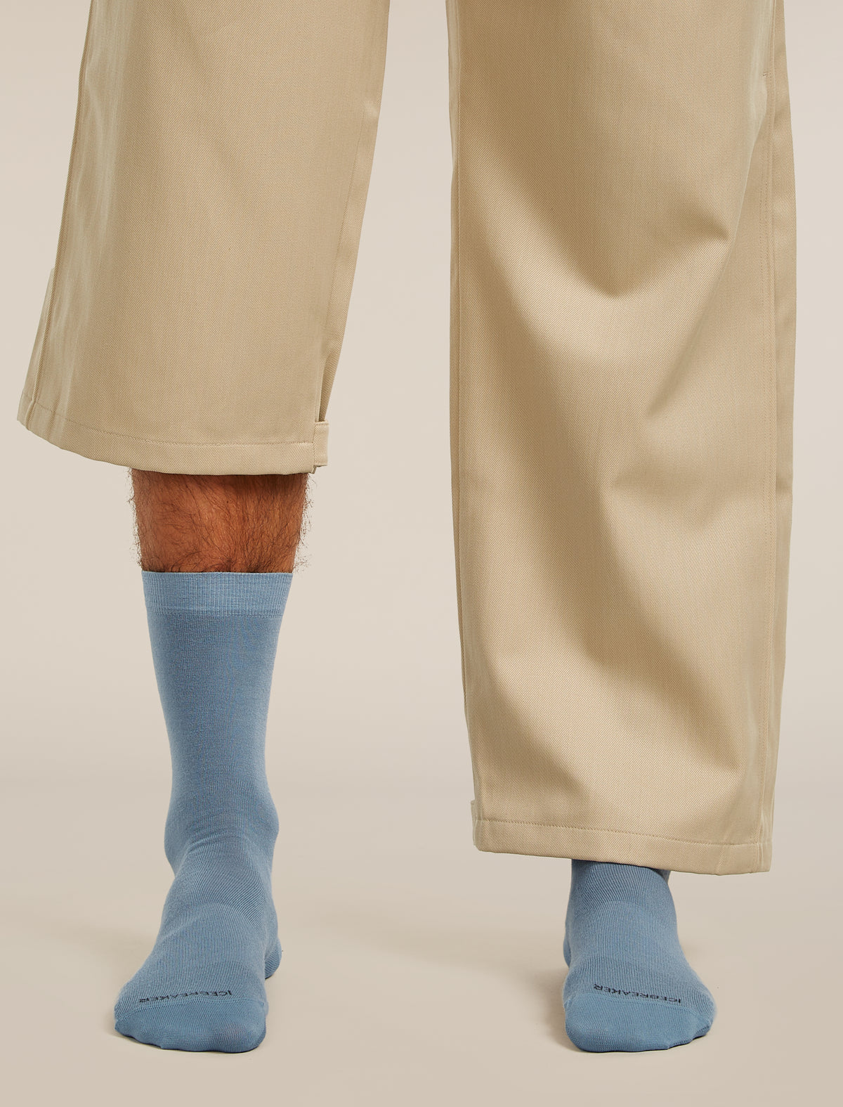 Men’s Merino Lifestyle Fine Gauge Crew Flint blue - 2