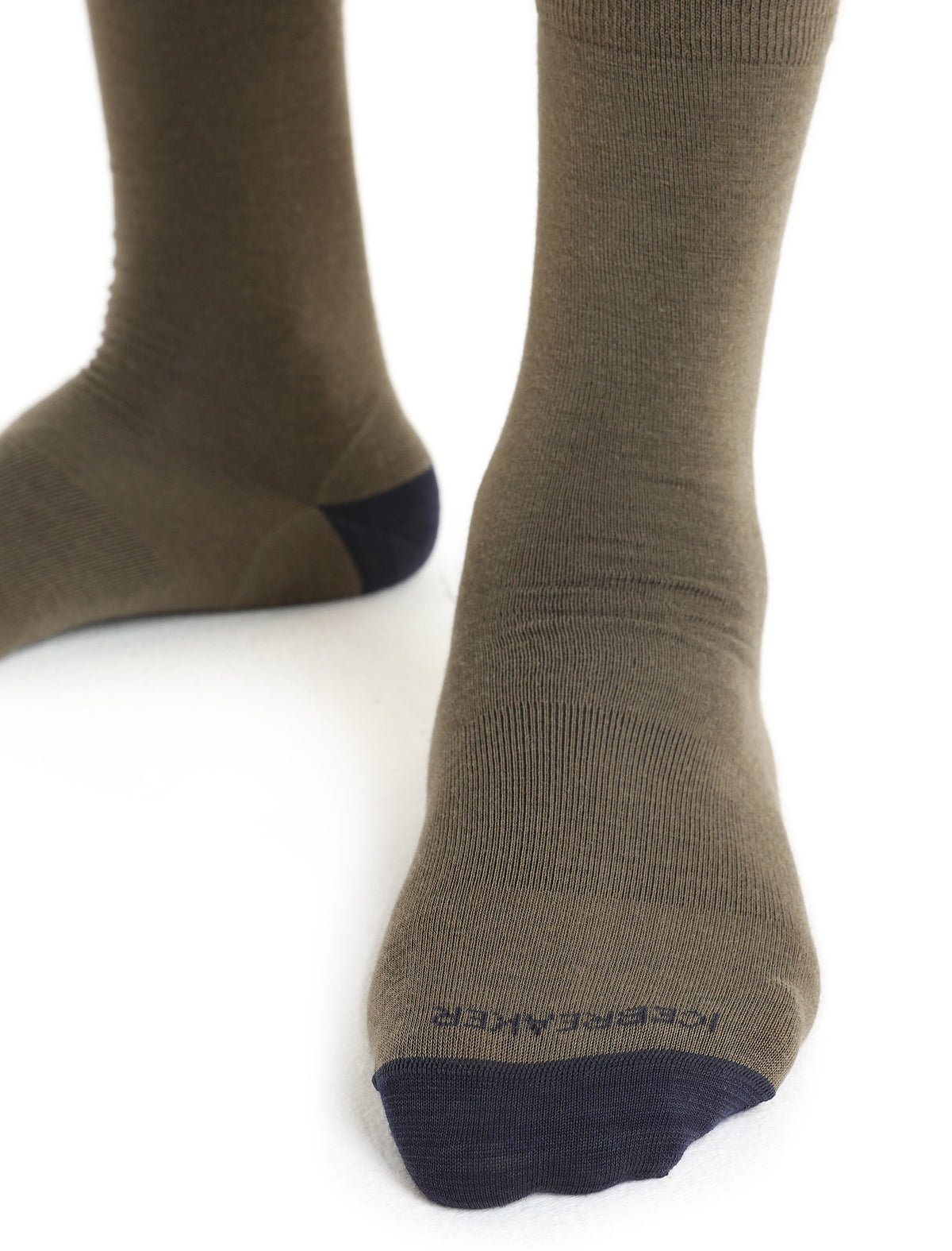 Men’s Merino Lifestyle Fine Gauge Crew Socks Loden/Midnight navy - 3