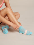 Women’s Merino Multisport Light Mini Socks Hydro/Acid Pink/Blush - 2
