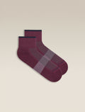 Women's Merino Multisport Light Mini Socks Dark Berry/Midnight Navy/Grey Plum - 1