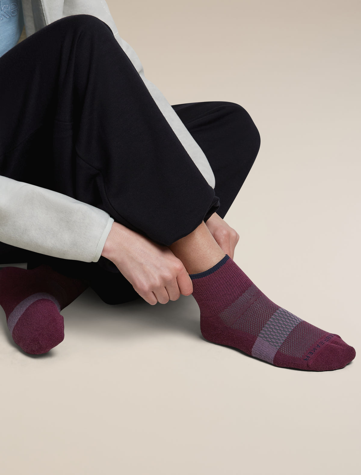 Women's Merino Multisport Light Mini Socks Dark Berry/Midnight Navy/Grey Plum - 5