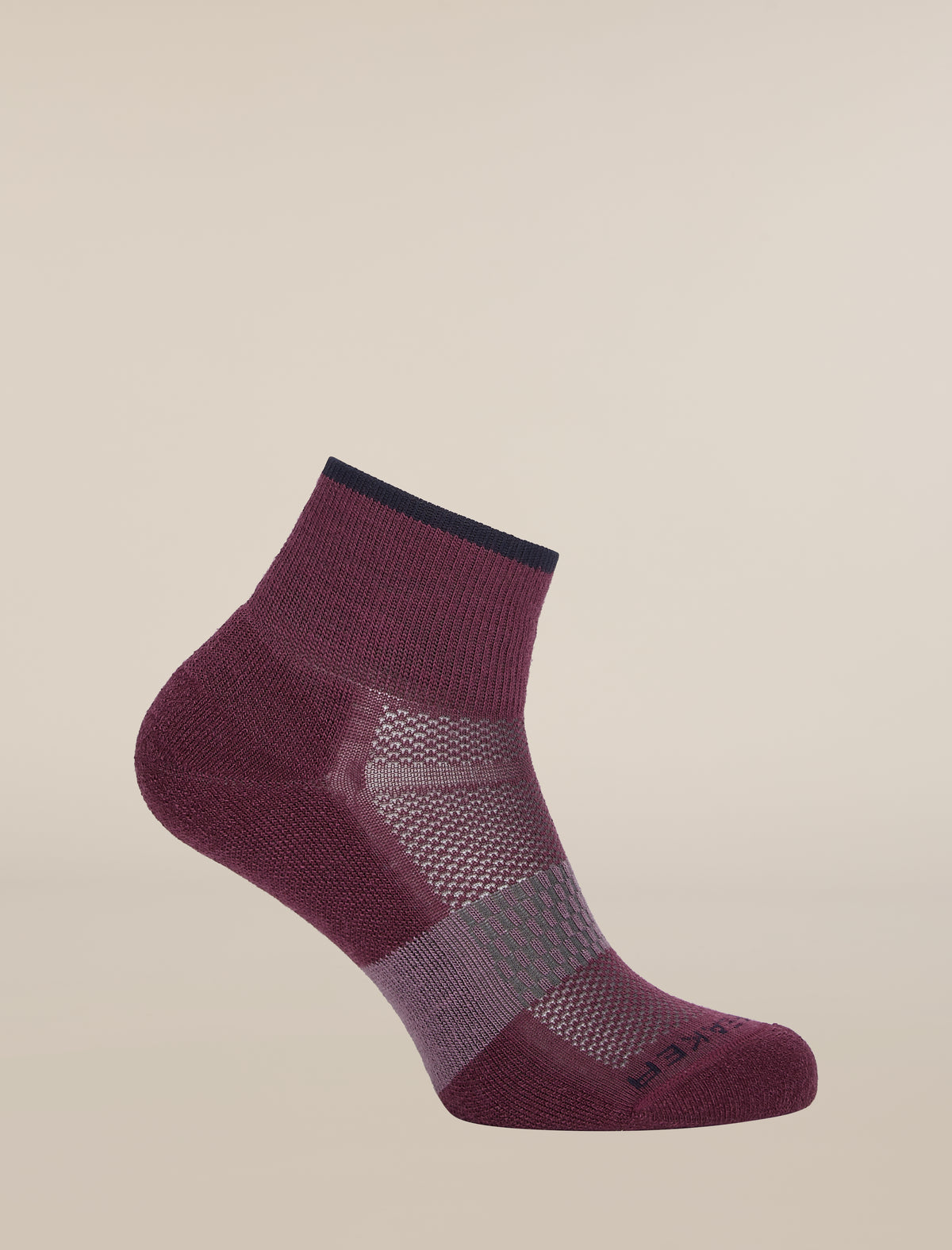 Women's Merino Multisport Light Mini Socks Dark Berry/Midnight Navy/Grey Plum - 3