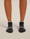 icebreaker-apac Women’s Merino Multisport Light Mini Socks Black/Snow Women - 7