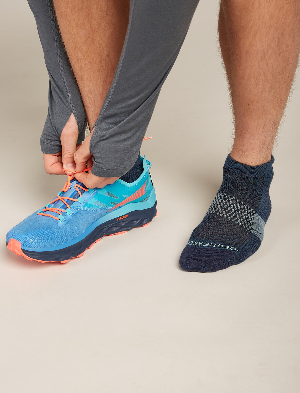 Men’s Merino Multisport Light Micro Socks Abyss/mint - 1