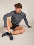 Men’s Merino Multisport Light Micro Socks Abyss/mint - 2