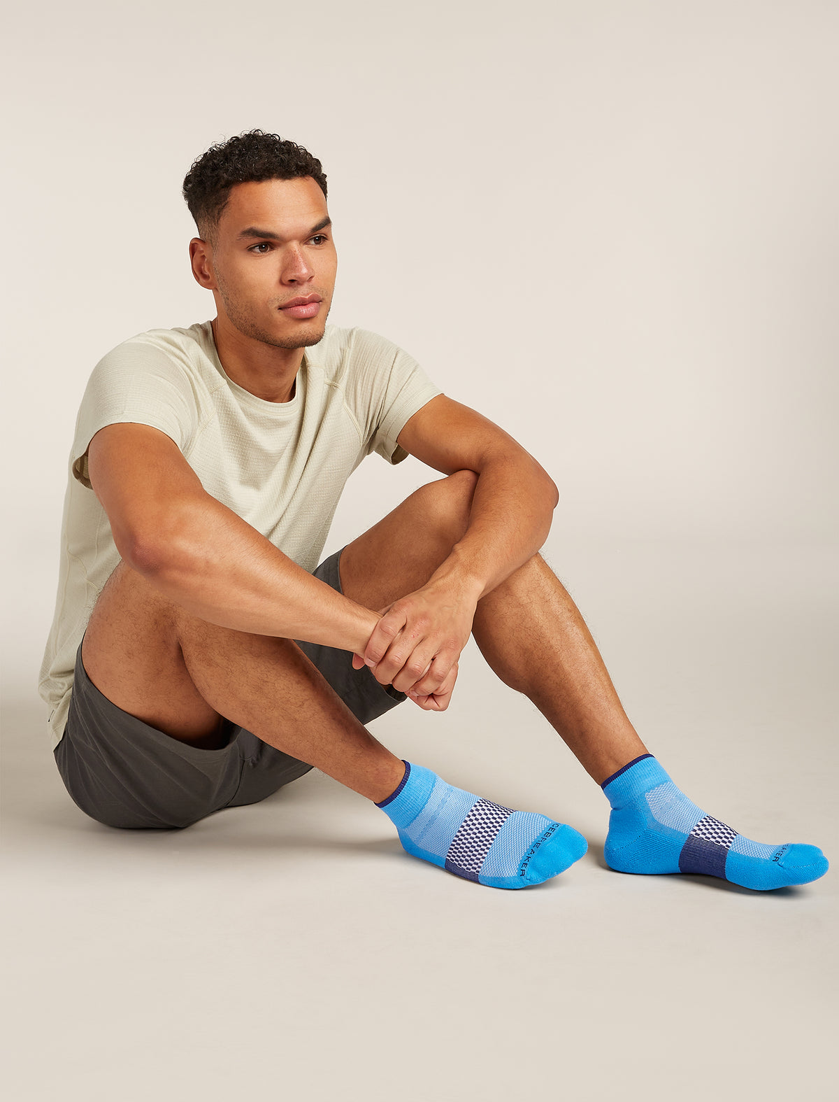 Men’s Merino Multisport Light Mini Socks Arctic/royal navy - 2
