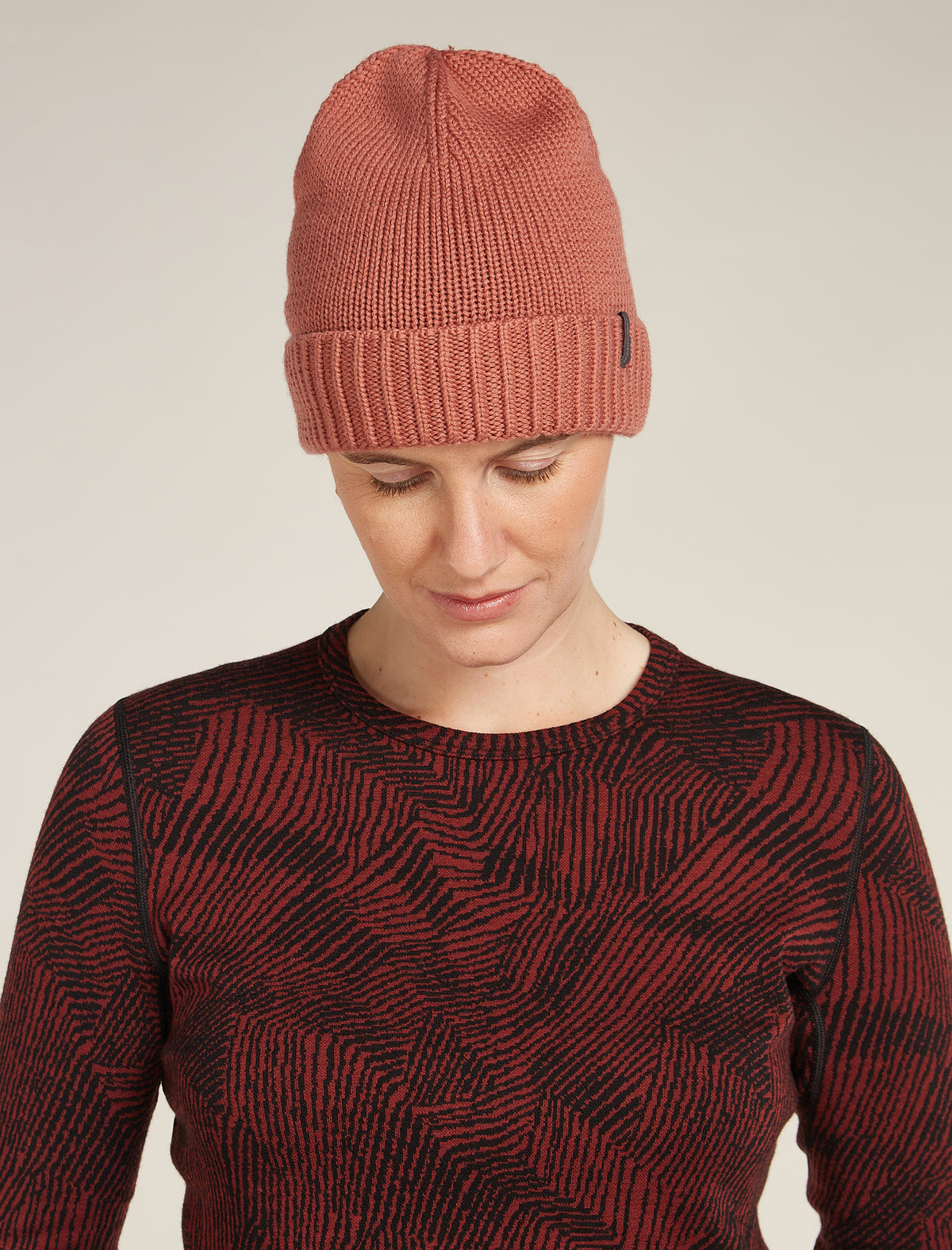 Unisex Vela Cuff Beanie Cedar Wood - 1