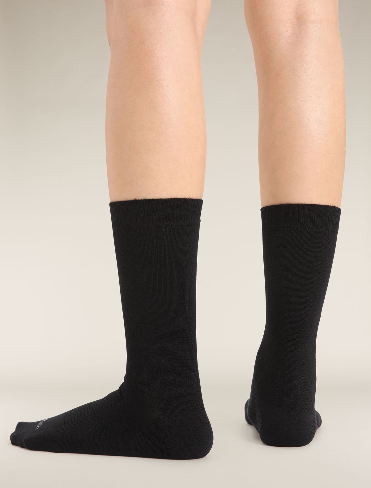 Women’s Merino Lifestyle Fine Gauge Crew Socks Black - 2