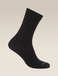 Women’s Merino Lifestyle Fine Gauge Crew Socks Black - 5
