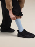 Women's Merino Lifestyle Fine Gauge Crew Socks Zinc Blue - 4