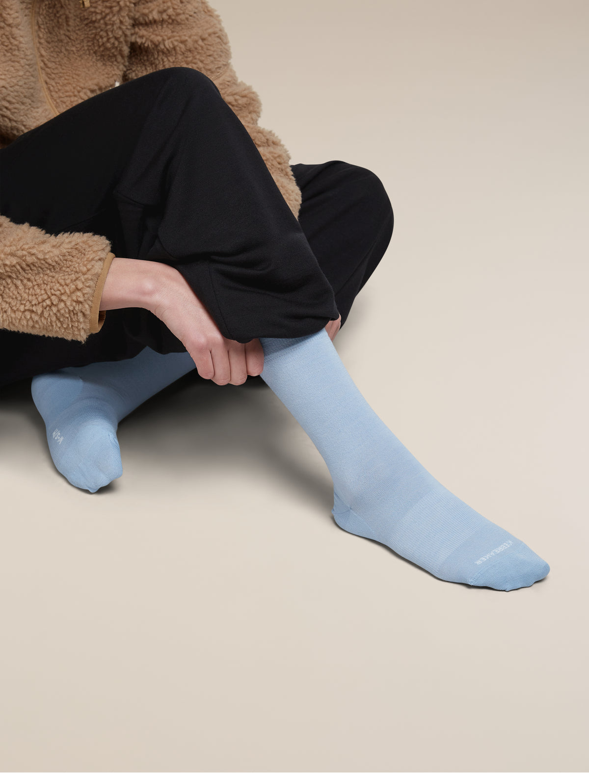 Women's Merino Lifestyle Fine Gauge Crew Socks Zinc Blue - 5