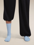 Women's Merino Lifestyle Fine Gauge Crew Socks Zinc Blue - 2