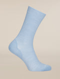 Women's Merino Lifestyle Fine Gauge Crew Socks Zinc Blue - 3