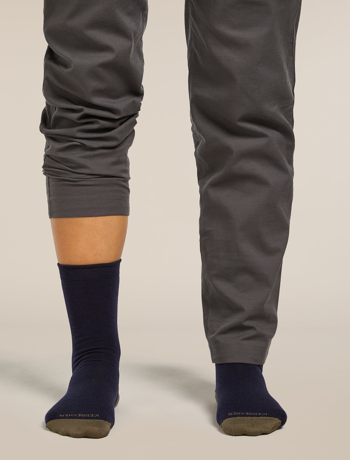 Women’s Merino Lifestyle Fine Gauge Crew Socks Midnight Navy/Loden - 4