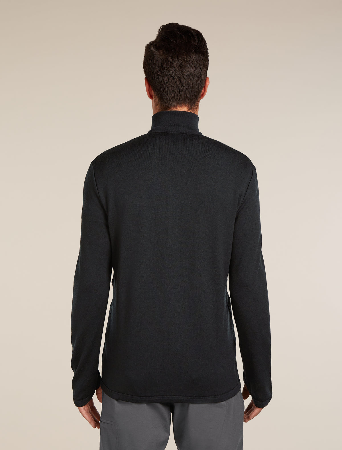 Men’s Merino 300 Original Long Sleeve Half Zip Top Black - 2