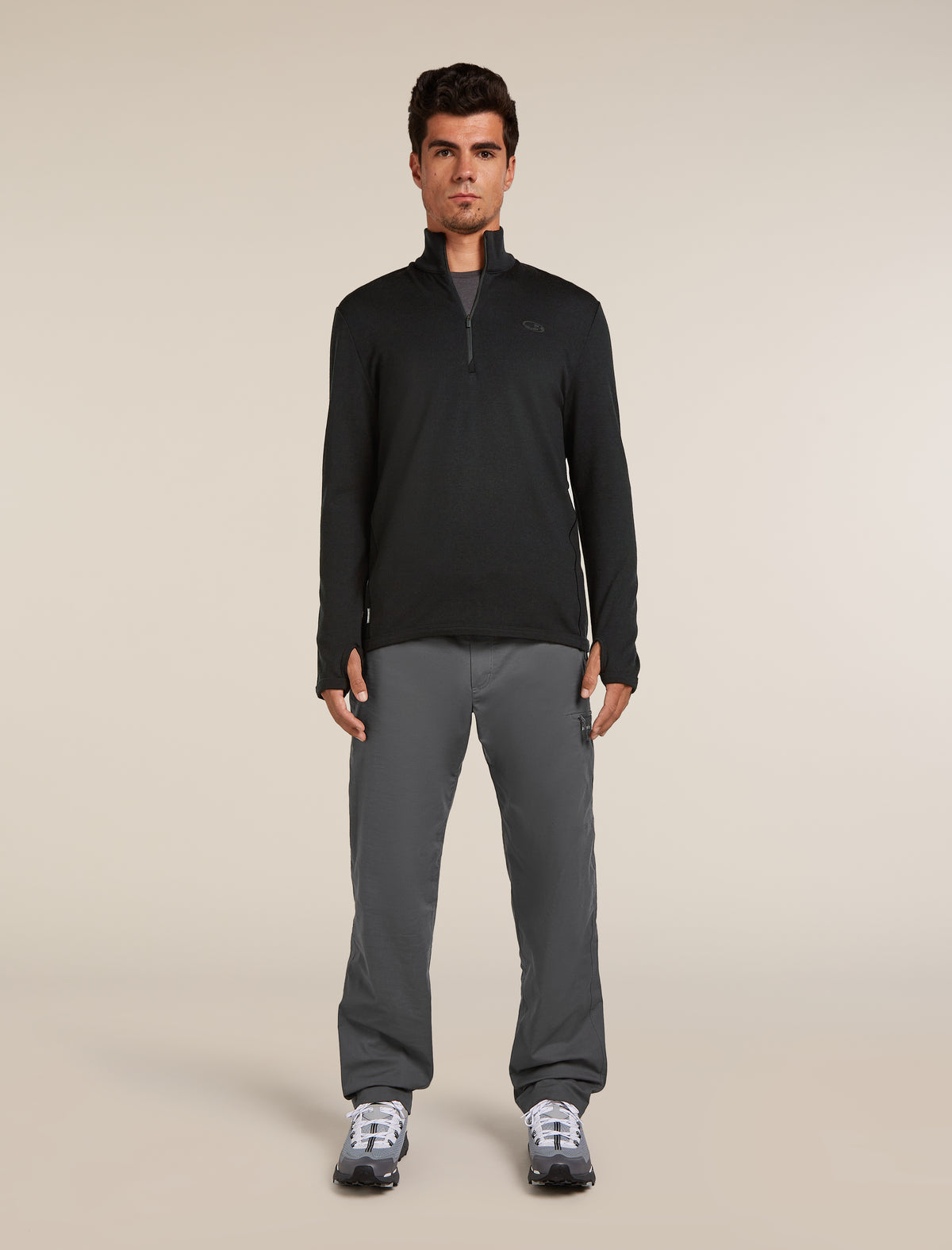 Men’s Merino 300 Original Long Sleeve Half Zip Top Black - 3
