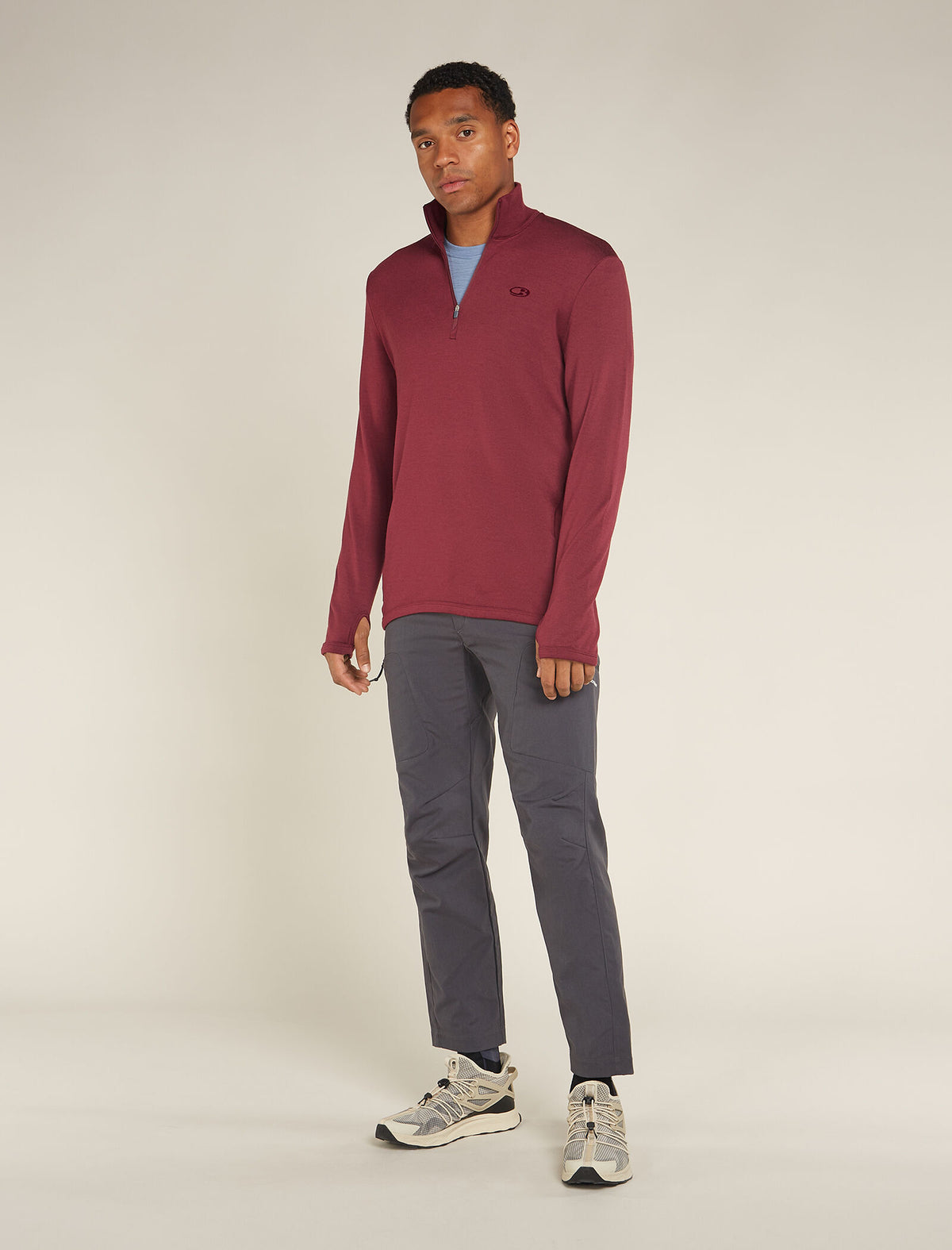 Men’s Merino 300 Original Long Sleeve Half Zip Top Port - 3