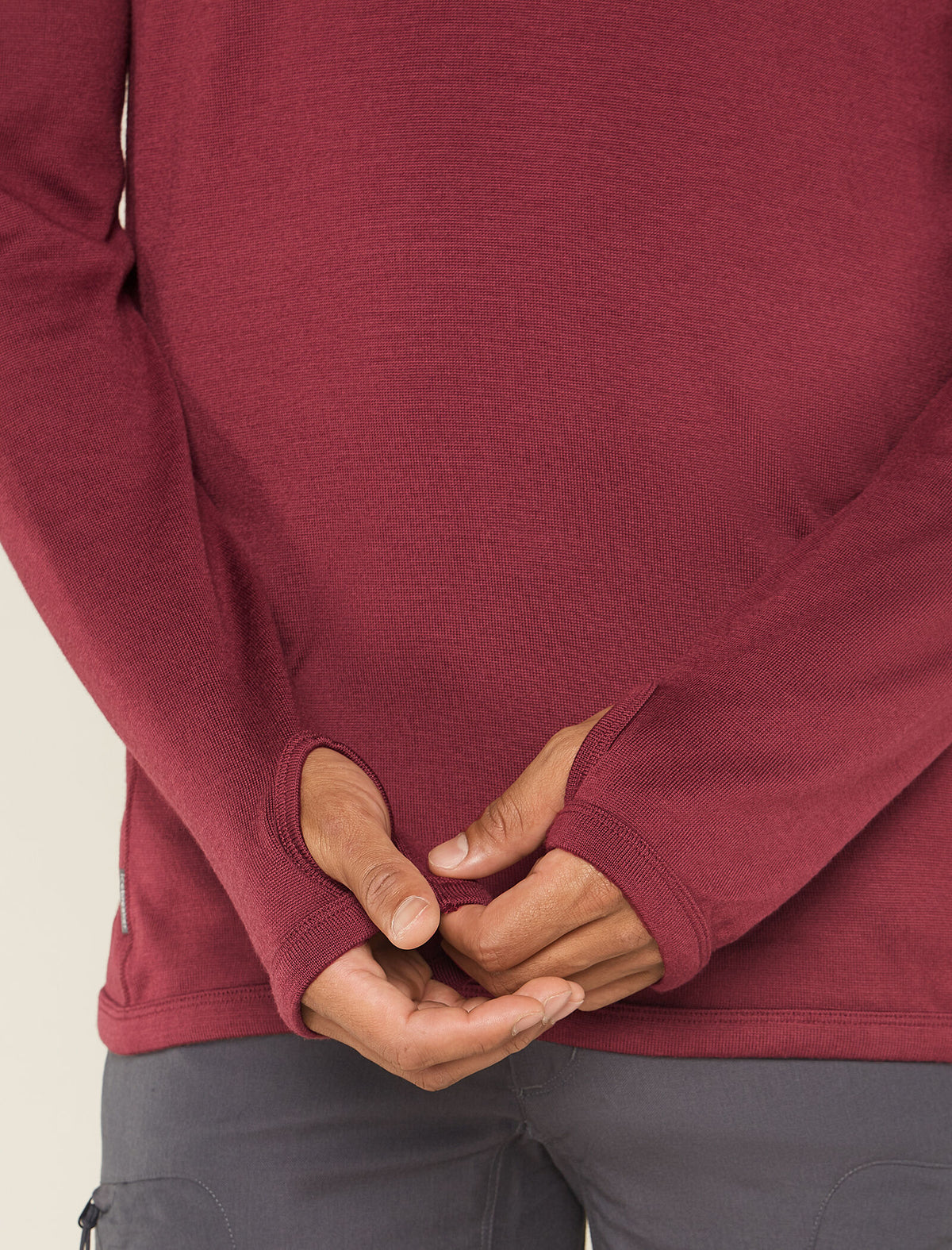 Men’s Merino 300 Original Long Sleeve Half Zip Top Port - 6