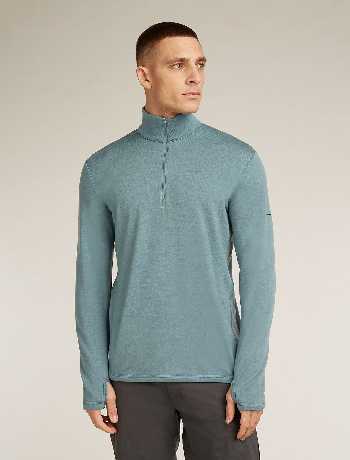 Merino 300 Original Long Sleeve Half Zip Top Blue ash - 1