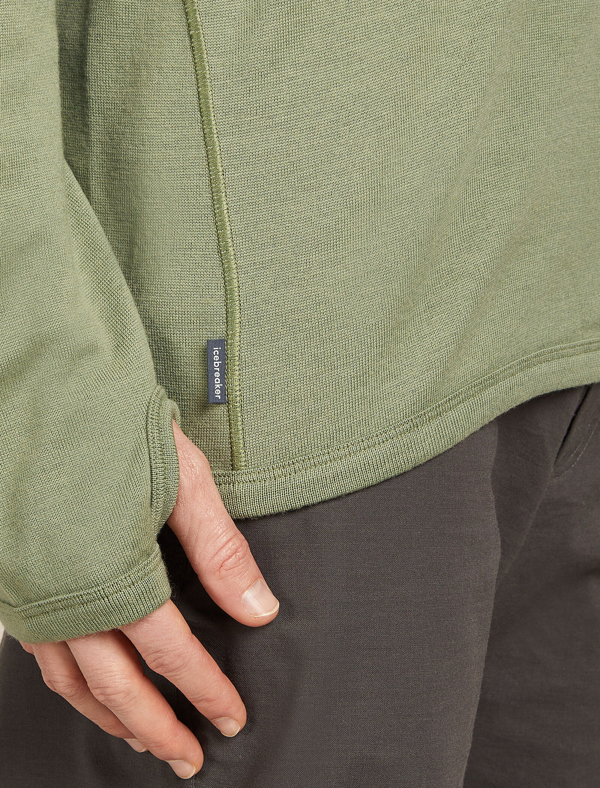 Merino 300 Original Long Sleeve Half Zip Top Lichen - 7