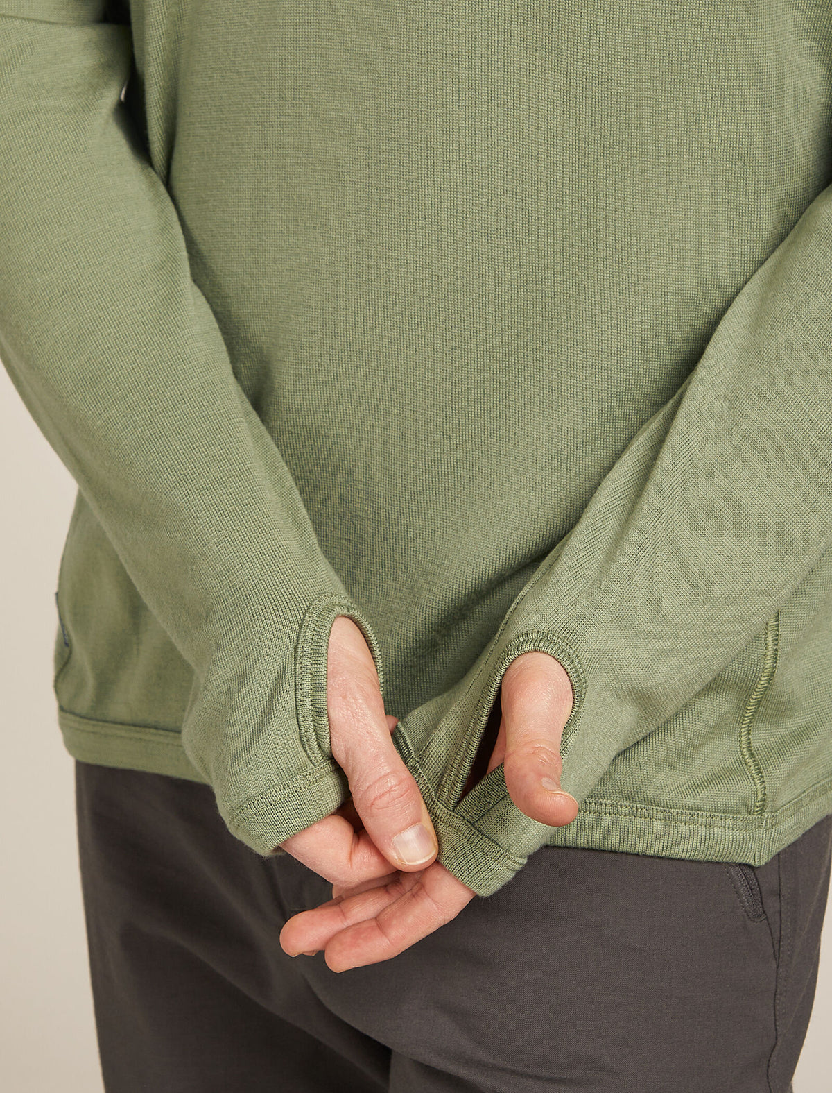 Merino 300 Original Long Sleeve Half Zip Top Lichen - 8
