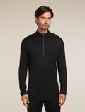 Men’s Merino 260 Tech Long Sleeve Half Zip Thermal Top Black - 1