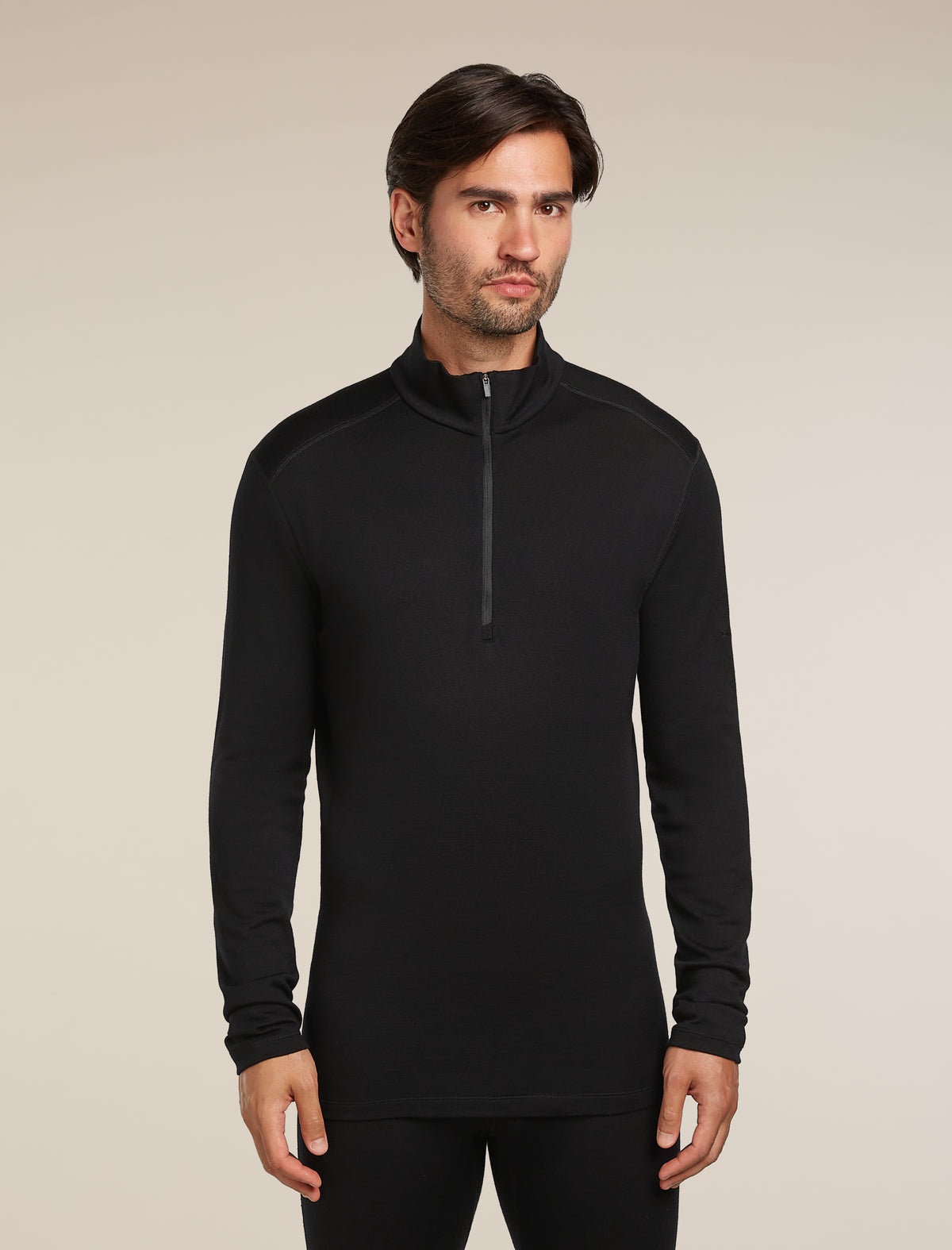 Men’s Merino 260 Tech Long Sleeve Half Zip Thermal Top Black - 1