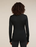 Women’s Merino 260 Tech Long Sleeve Half Zip Thermal Top Black - 2