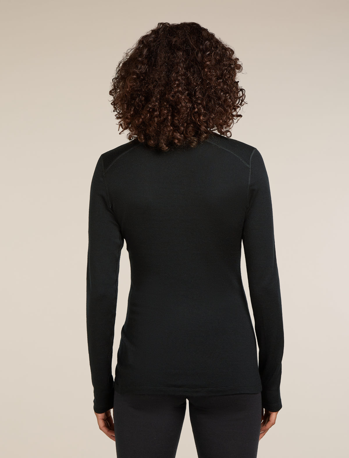 Women’s Merino 260 Tech Long Sleeve Half Zip Thermal Top Black - 2