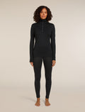 Women’s Merino 260 Tech Long Sleeve Half Zip Thermal Top Black - 3
