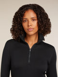Women’s Merino 260 Tech Long Sleeve Half Zip Thermal Top Black - 5