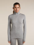 Women's Merino 260 Oasis Long Sleeve Half Zip Metro Heather - 1
