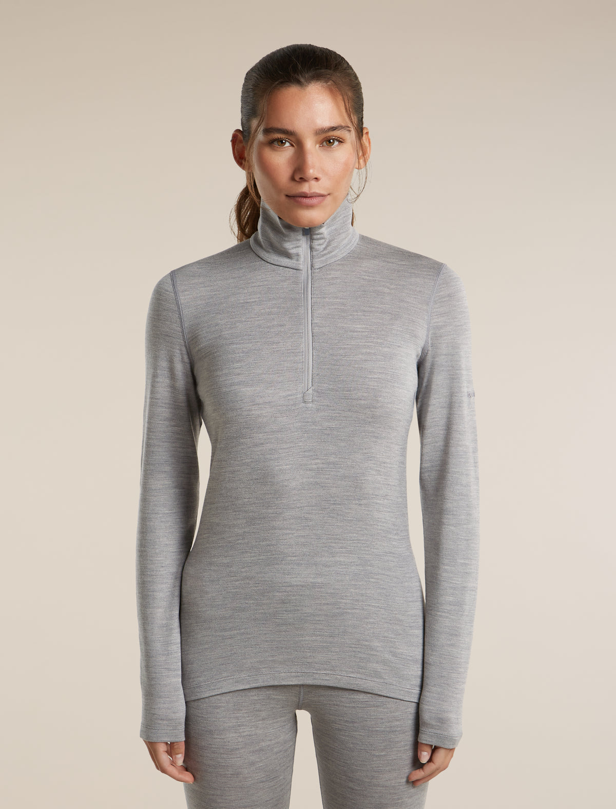 Women's Merino 260 Oasis Long Sleeve Half Zip Metro Heather - 1