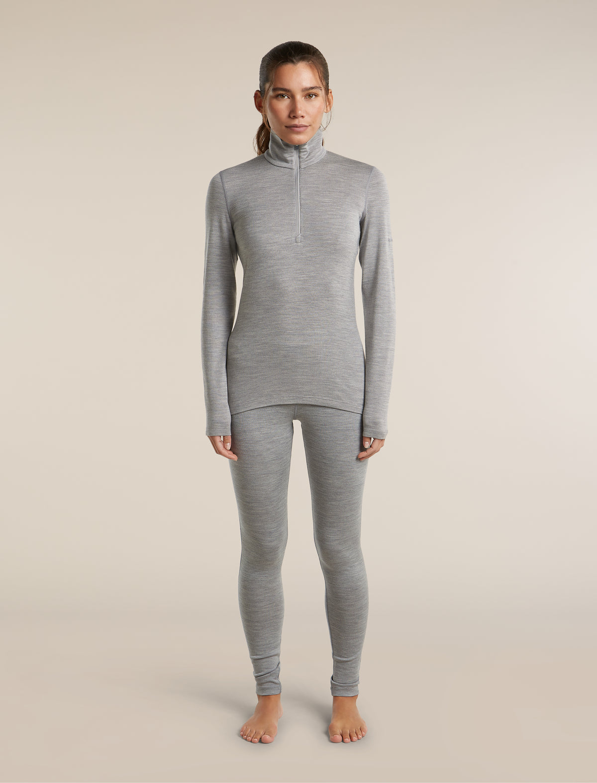 Women's Merino 260 Oasis Long Sleeve Half Zip Metro Heather - 3