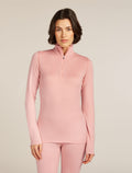Women’s Merino 260 Tech Long Sleeve Half Zip Thermal Top Blush - 1