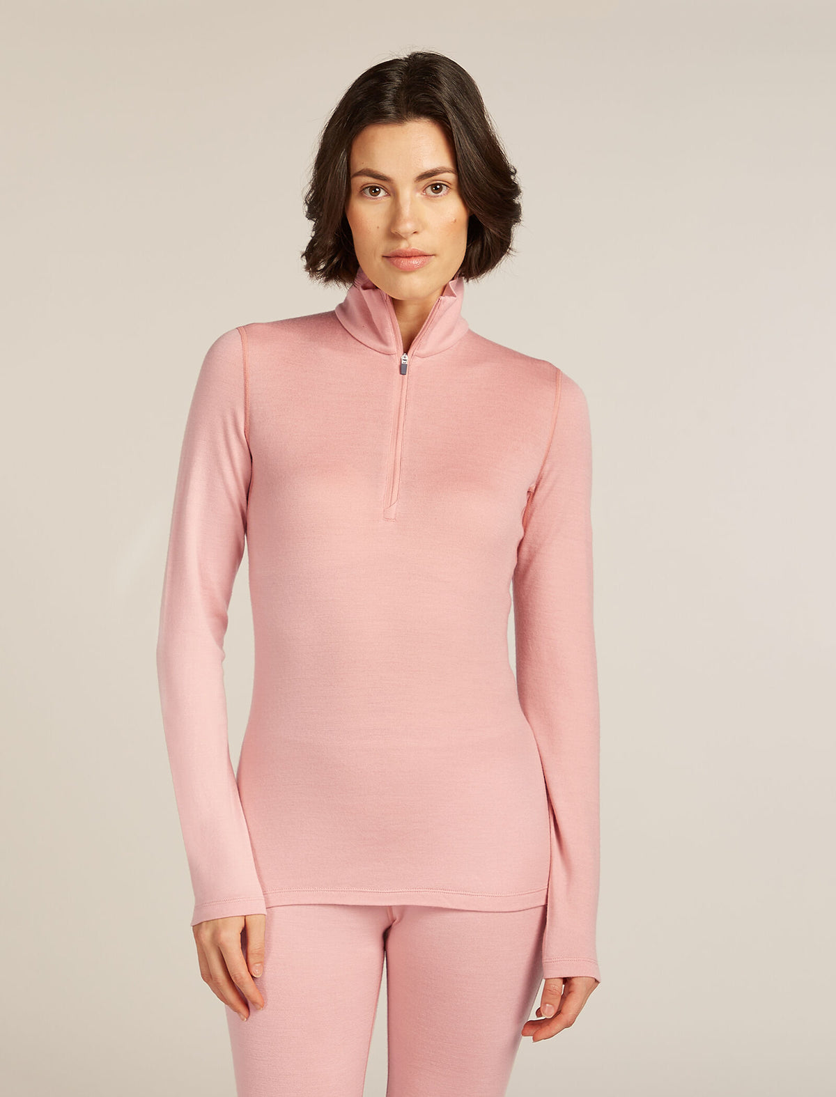 Women’s Merino 260 Tech Long Sleeve Half Zip Thermal Top Blush - 1