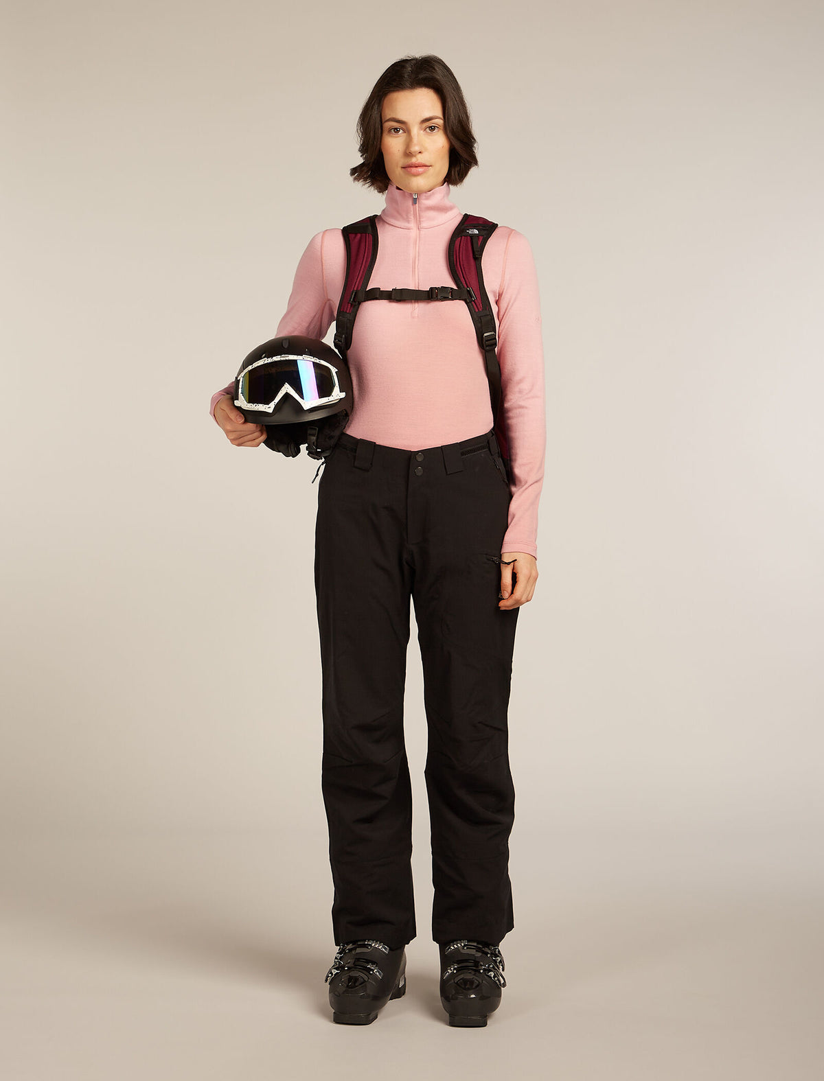 Women’s Merino 260 Tech Long Sleeve Half Zip Thermal Top Blush - 4