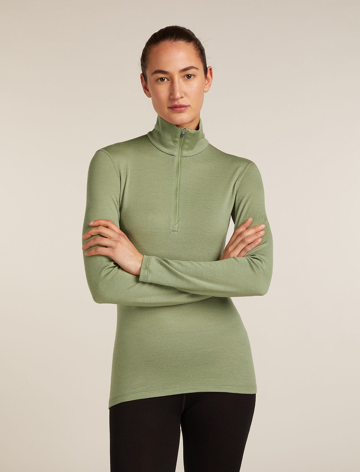 Women’s Merino 260 Tech Long Sleeve Half Zip Thermal Top Oil/Black/Silver - 1