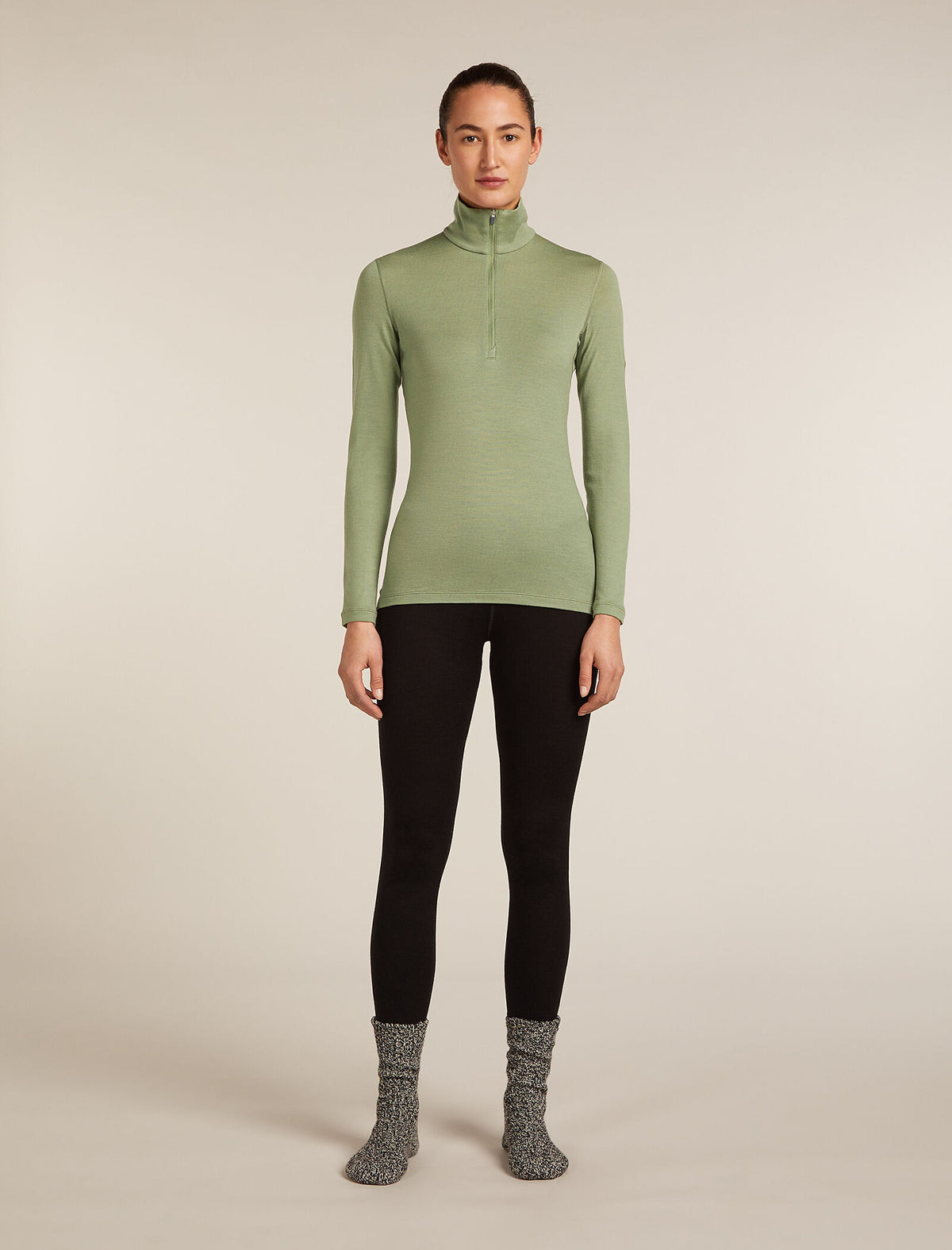 Women’s Merino 260 Tech Long Sleeve Half Zip Thermal Top Oil/Black/Silver - 7