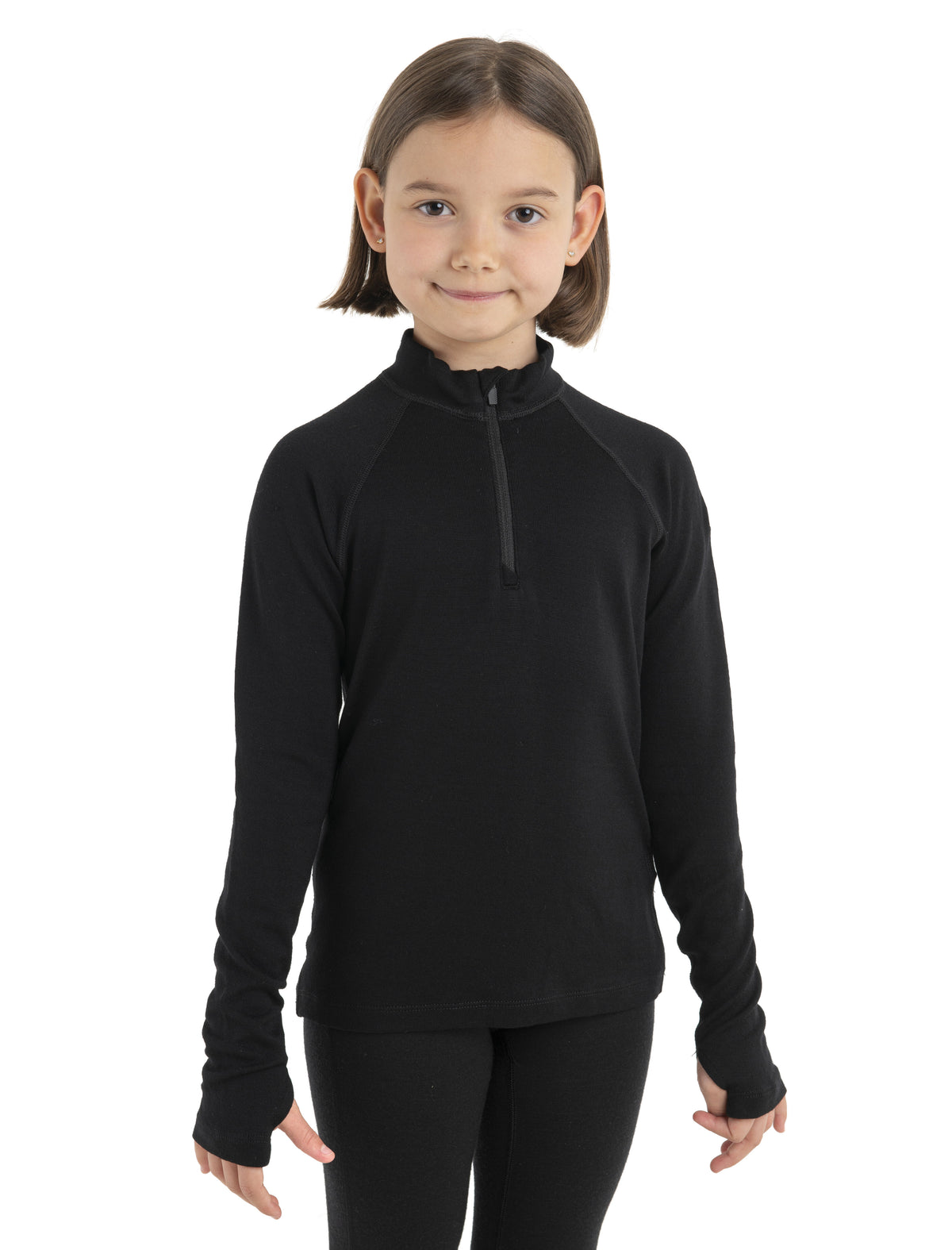 Merino 260 Tech Long Sleeve Half Zip Thermal Top Black - 1