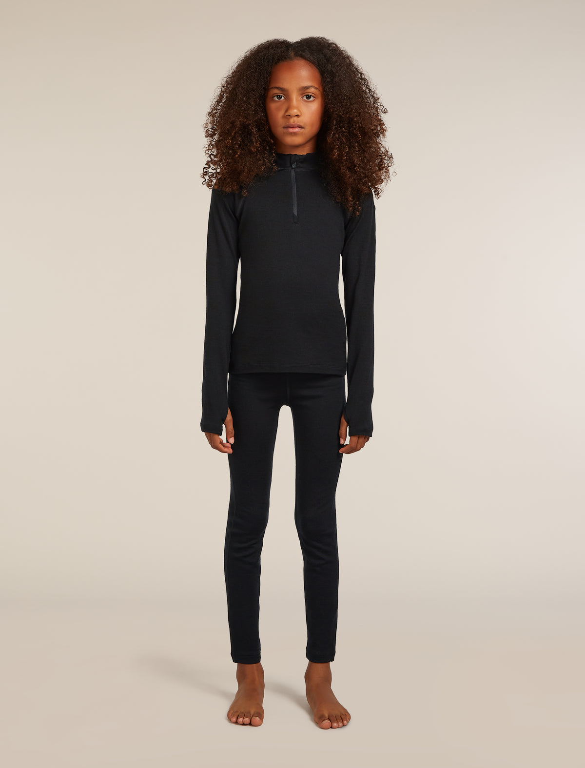 Merino 260 Tech Long Sleeve Half Zip Thermal Top Black - 3