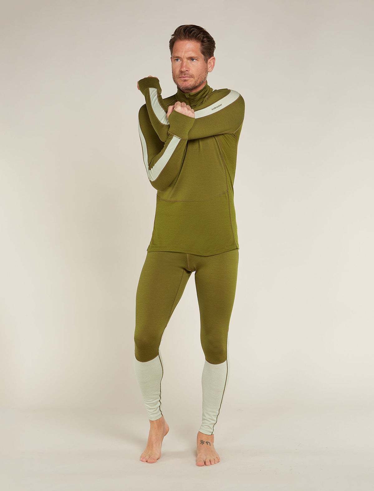 Men’s 260 ZoneKnit™ Long Sleeve Half Zip Thermal Top Algae - 3