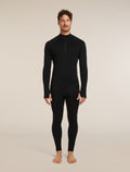 Men’s 300 MerinoFine™ Polar Long Sleeve Half Zip Thermal Top Black - 3