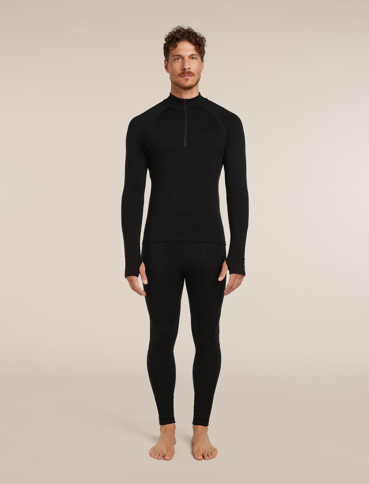 Men’s 300 MerinoFine™ Polar Long Sleeve Half Zip Thermal Top Black - 3